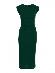 S382 Midi suknelė be rankovių - žalia