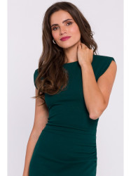 S382 Midi suknelė be rankovių - žalia