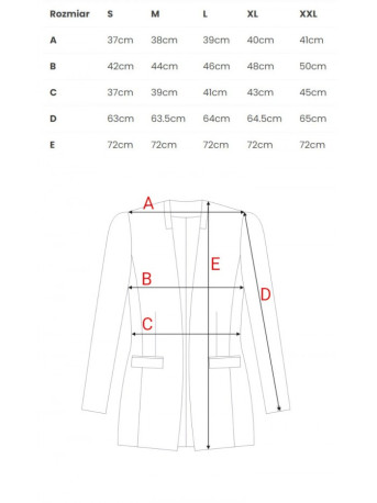 B102 Cotton-blend open blazer - red