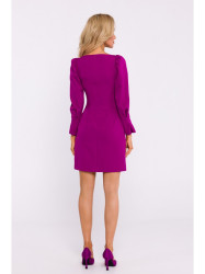 M836 Square neckline mini dress - ruby