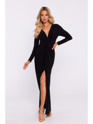 M840 Maxi dress with a knot - black
