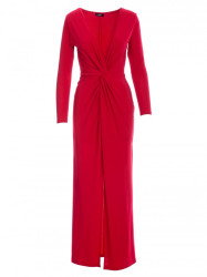 M840 Maxi dress with a knot - red