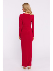 M840 Maxi dress with a knot - red