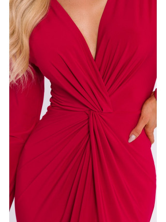M840 Maxi dress with a knot - red