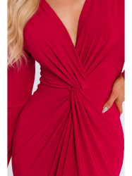 M840 Maxi dress with a knot - red