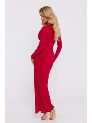 M840 Maxi dress with a knot - red