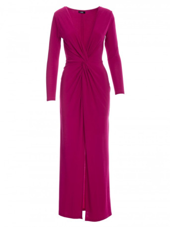 M840 Maxi dress with a knot - ruby
