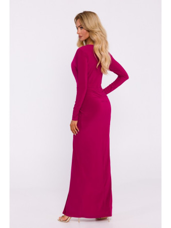 M840 Maxi dress with a knot - ruby