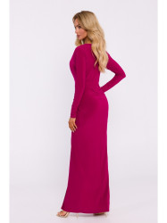 M840 Maxi dress with a knot - ruby