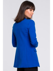 B102 Cotton-blend open blazer - royal blue