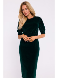 M827 Velvet sheath dress - green