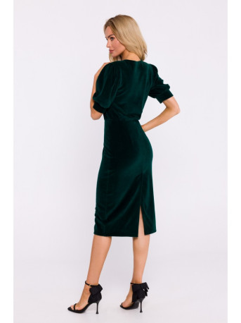 M827 Velvet sheath dress - green