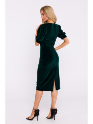 M827 Velvet sheath dress - green