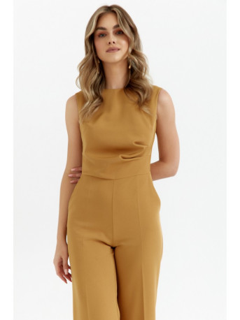 S115 Wide leg jumpsuit - cinnamon