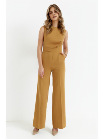 S115 Wide leg jumpsuit - cinnamon