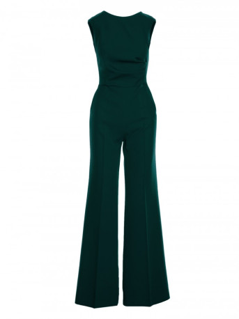 S115 Wide leg jumpsuit - bottle green