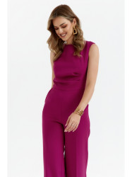 S115 Wide leg jumpsuit - ruby