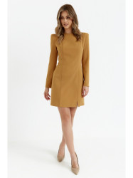 M755 Dress with modeling stitching - cinnamon