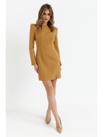 M755 Dress with modeling stitching - cinnamon