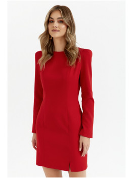M755 Dress with modeling stitching - red