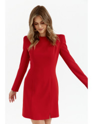 M755 Dress with modeling stitching - red