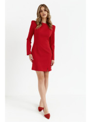 M755 Dress with modeling stitching - red