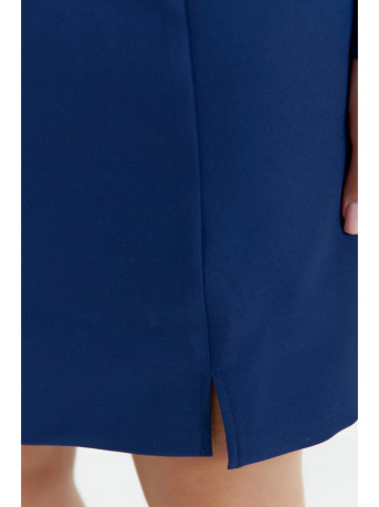 M755 Dress with modeling stitching - navy blue