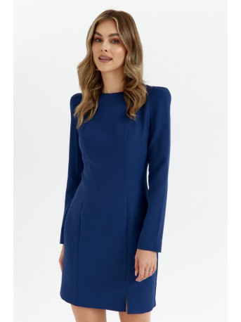 M755 Dress with modeling stitching - navy blue