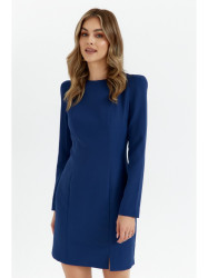 M755 Dress with modeling stitching - navy blue