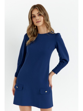 K148 Trapeze dress - navy blue