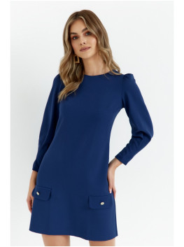 K148 Trapeze dress - navy blue