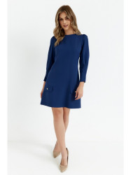 K148 Trapeze dress - navy blue