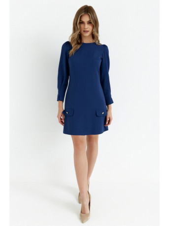 K148 Trapeze dress - navy blue