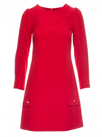 K148 Trapeze dress - red