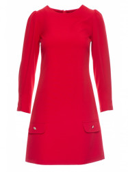 K148 Trapeze dress - red