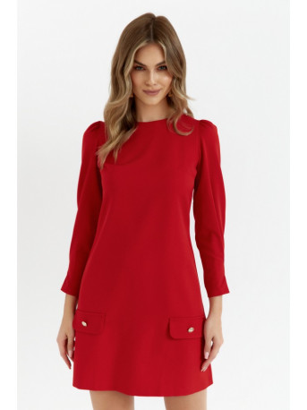 K148 Trapeze dress - red