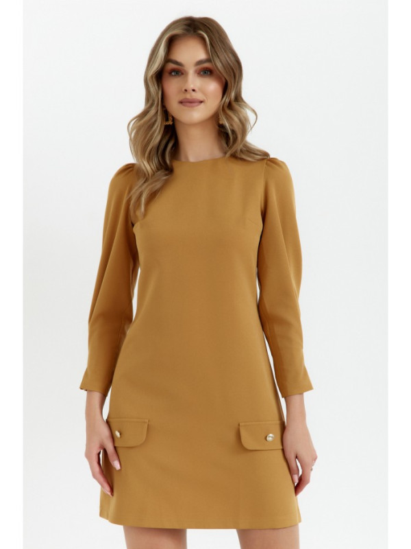 K148 Trapeze dress - cinnamon