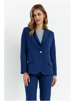 K141 Blazer with double flap pockets - navy blue