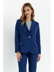 K141 Blazer with double flap pockets - navy blue
