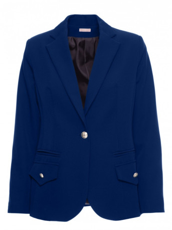 K141 Blazer with double flap pockets - navy blue