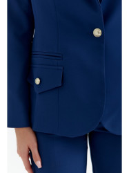 K141 Blazer with double flap pockets - navy blue