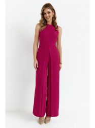 K184 Wide leg jumpsuit - plum