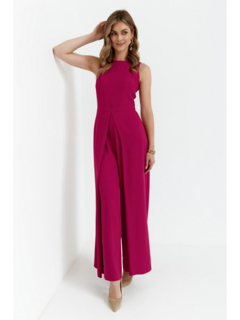 K184 Wide leg jumpsuit - plum