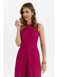 K184 Wide leg jumpsuit - plum