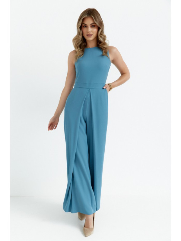 K184 Wide leg jumpsuit - sky blue