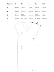 S392 Relaxed fit dress with V-neck - purple