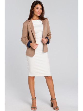 S154 Single button blazer - beige