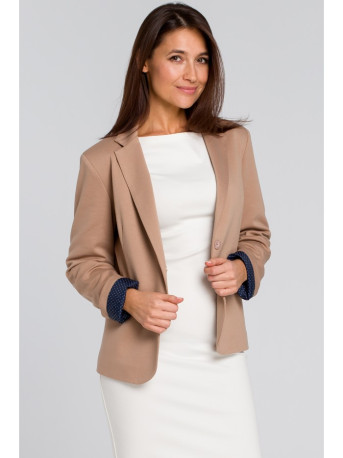 S154 Single button blazer - beige