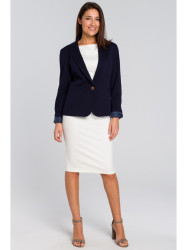 S154 Single button blazer - navy blue