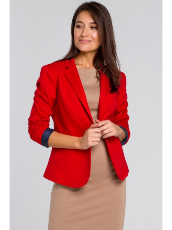 S154 Single button blazer - red